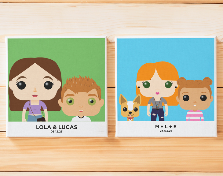 Toile Carr E Personnalis E Maman Funko Pop Made In Gift