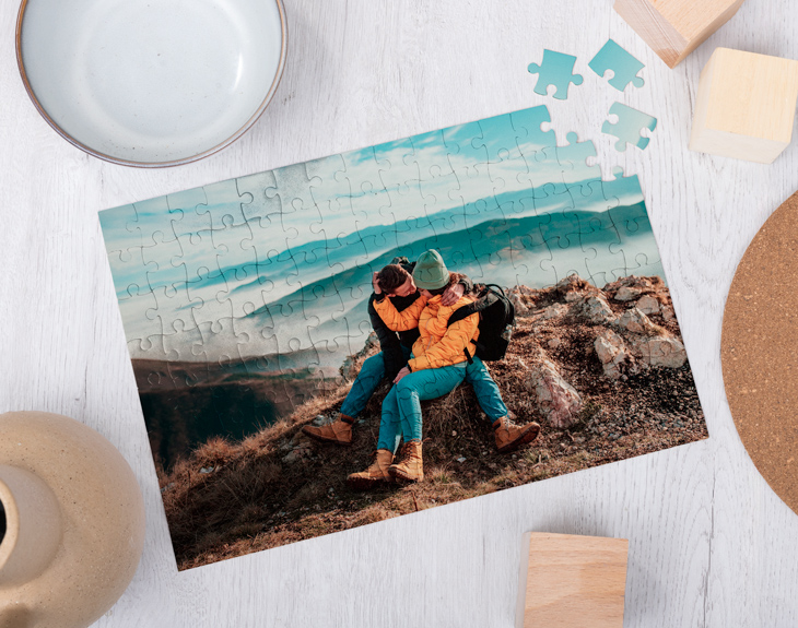 MXCUSTOM Puzzle Personnalisé 120 Pièces Adultes, Cadeau Photo Perso Avec Votre Propre Photo Image Texte Nom Portrai Amz