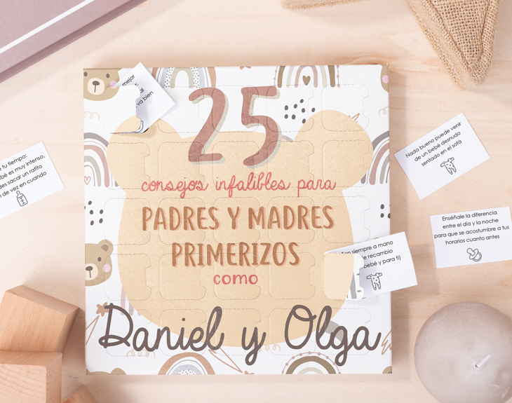 Moneda Decisión "Le Toca A Mamá O Papá" - Regalo Original Para Embarazada, Recién Nacido, Con Tarjeta Y Sobre, Plateado