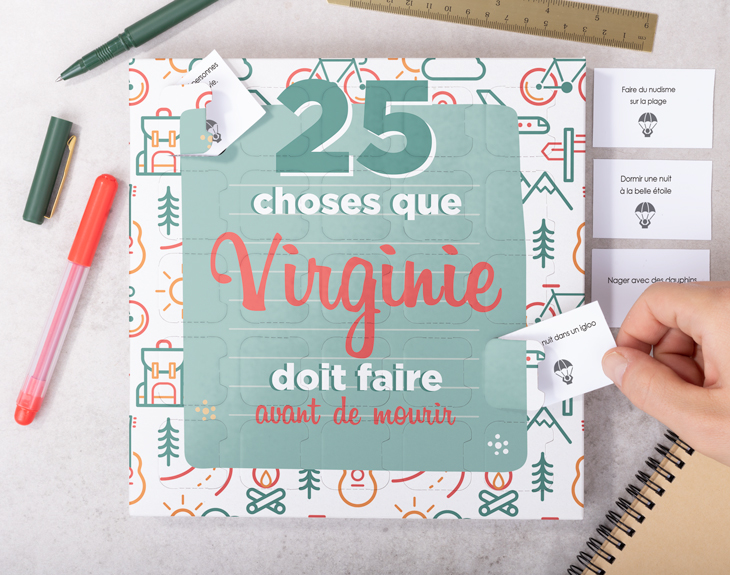 Boîte 25 choses à faire avant de mourir - MadeinGift