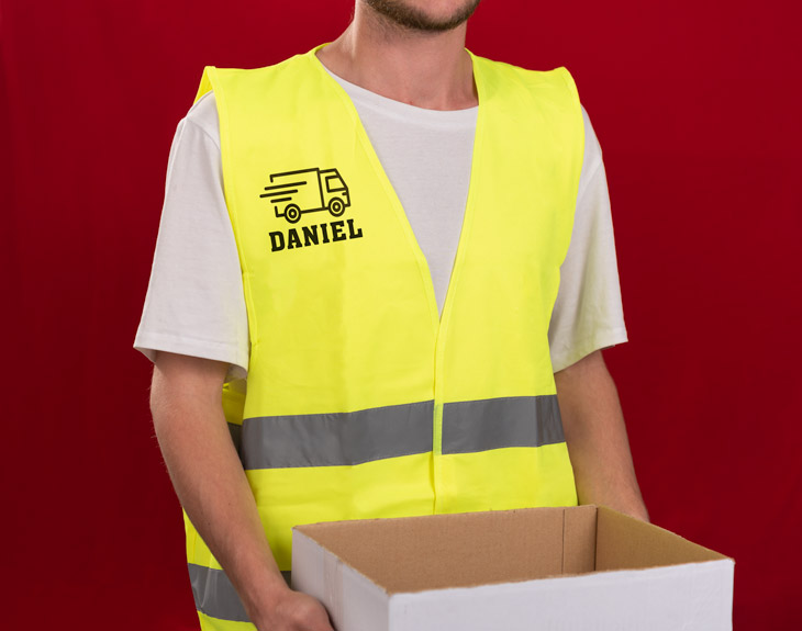 Gilet Sicurezza Personalizzabile - Alta Visibilità Con Strisce Riflettenti - Foto 8