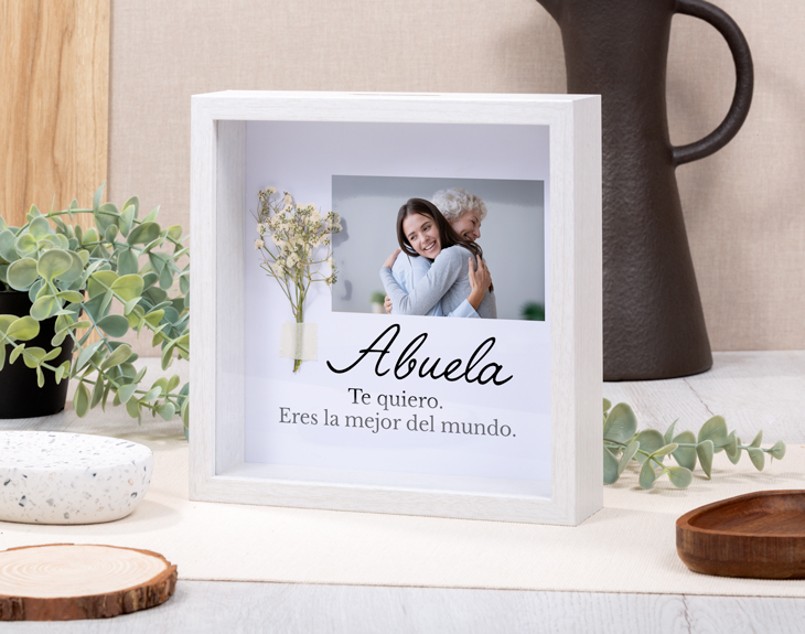 MAMIJUX Bracciale Rigido In Acciaio "Ti Voglio Bene Nonna" Con Fiore E Ciondoli - Regalo Per Nonna