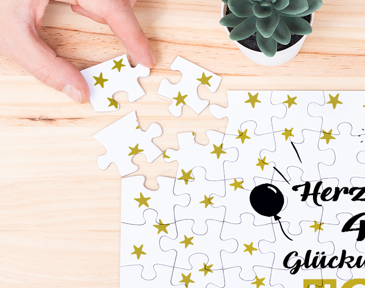 Personalisiertes Puzzle "Eleganter Geburtstag" Made In Gift